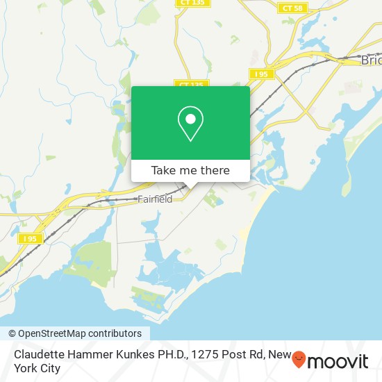 Claudette Hammer Kunkes PH.D., 1275 Post Rd map