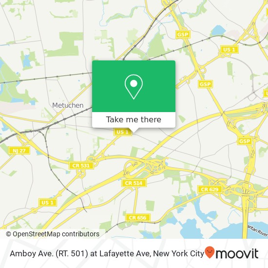 Amboy Ave. (RT. 501) at Lafayette Ave map