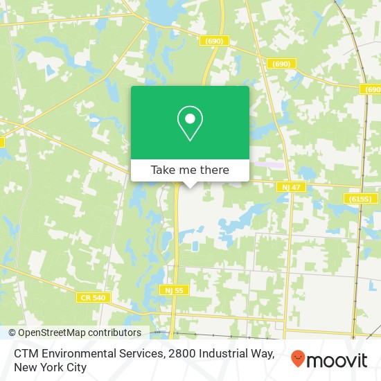Mapa de CTM Environmental Services, 2800 Industrial Way