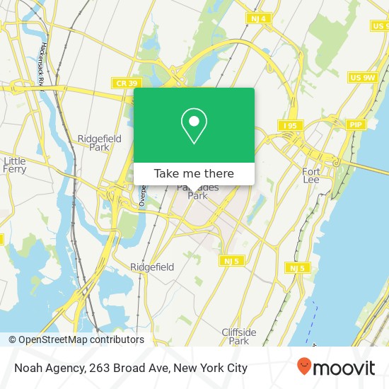 Noah Agency, 263 Broad Ave map