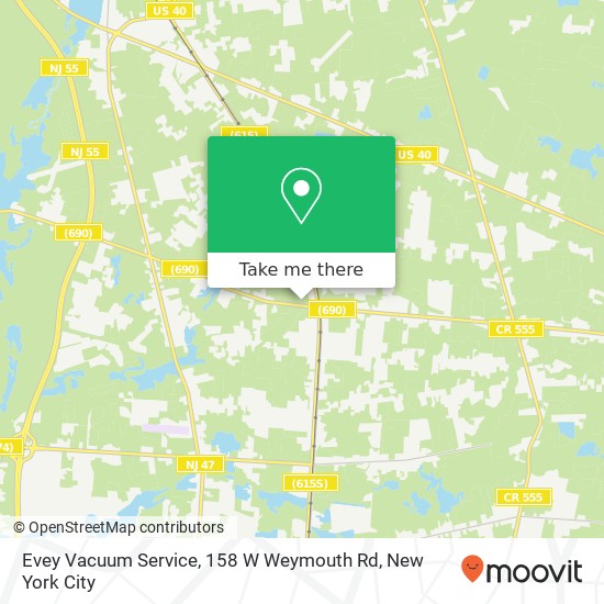 Evey Vacuum Service, 158 W Weymouth Rd map