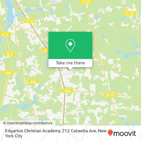 Mapa de Edgarton Christian Academy, 212 Catawba Ave