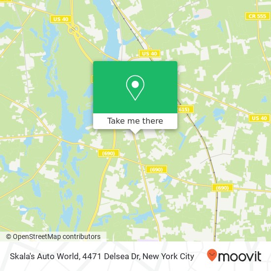 Mapa de Skala's Auto World, 4471 Delsea Dr