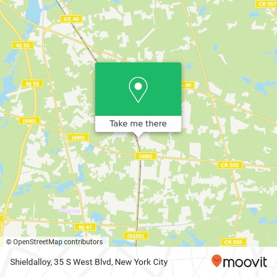 Mapa de Shieldalloy, 35 S West Blvd