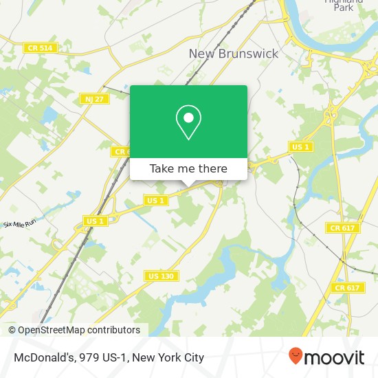 Mapa de McDonald's, 979 US-1