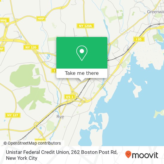 Mapa de Unistar Federal Credit Union, 262 Boston Post Rd