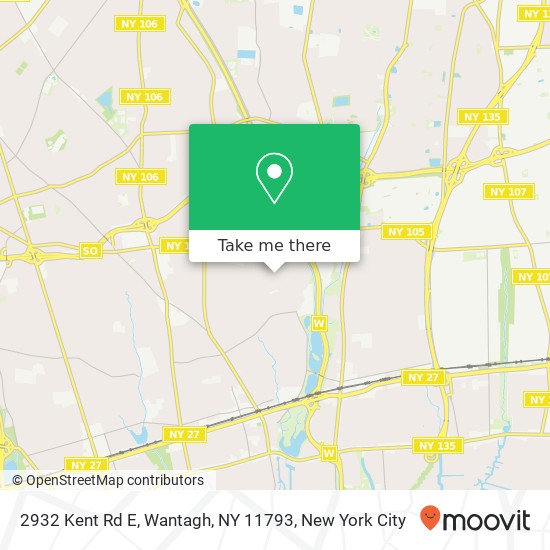 Mapa de 2932 Kent Rd E, Wantagh, NY 11793