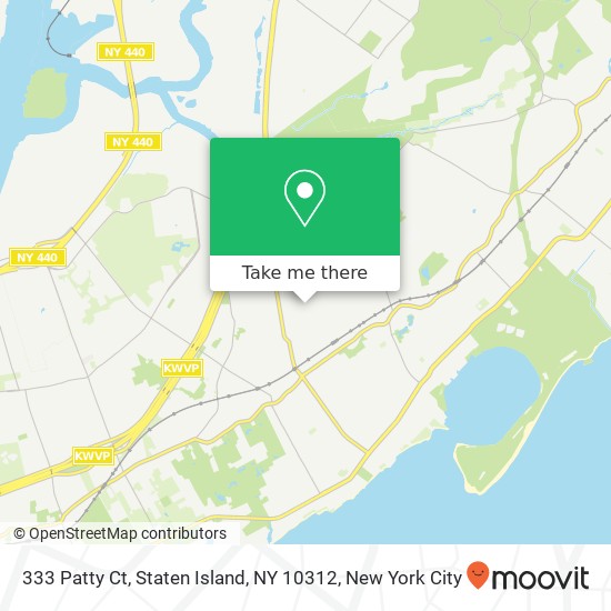 Mapa de 333 Patty Ct, Staten Island, NY 10312