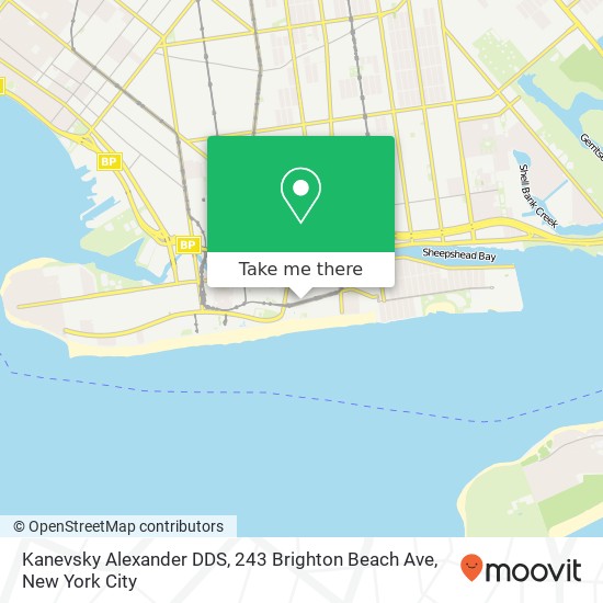 Mapa de Kanevsky Alexander DDS, 243 Brighton Beach Ave