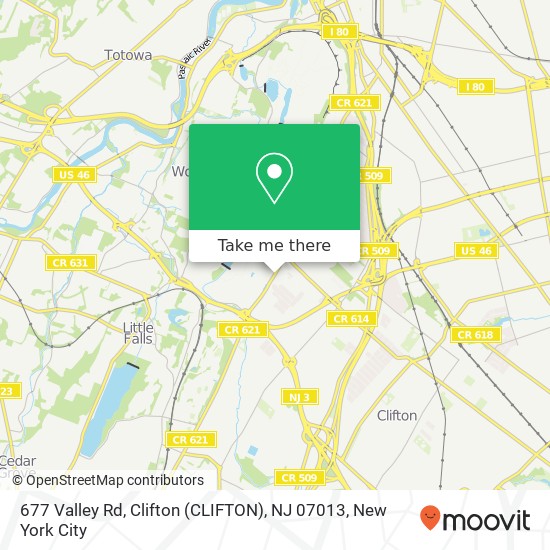 677 Valley Rd, Clifton (CLIFTON), NJ 07013 map