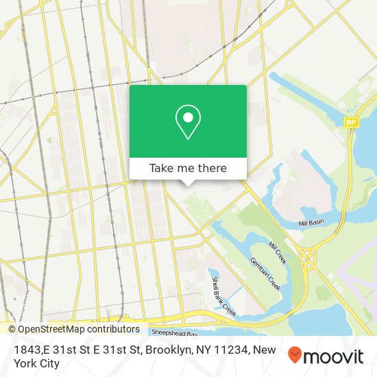 Mapa de 1843,E 31st St E 31st St, Brooklyn, NY 11234