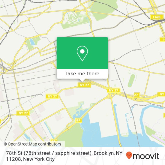 78th St (78th street / sapphire street), Brooklyn, NY 11208 map
