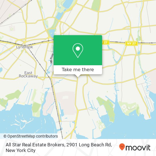 Mapa de All Star Real Estate Brokers, 2901 Long Beach Rd