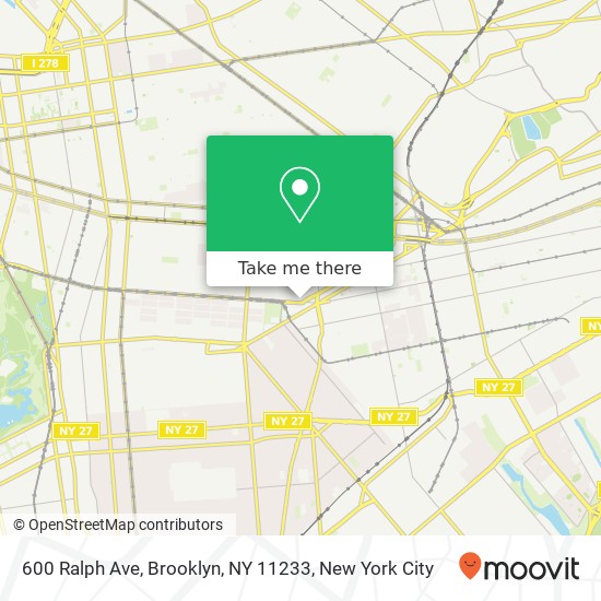 Mapa de 600 Ralph Ave, Brooklyn, NY 11233
