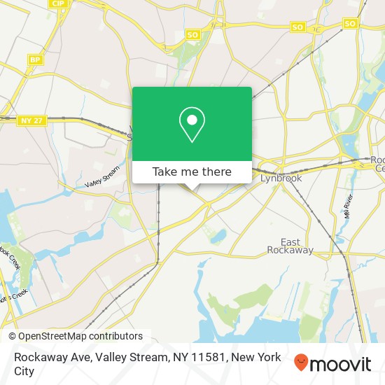 Mapa de Rockaway Ave, Valley Stream, NY 11581