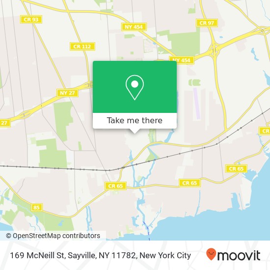 Mapa de 169 McNeill St, Sayville, NY 11782