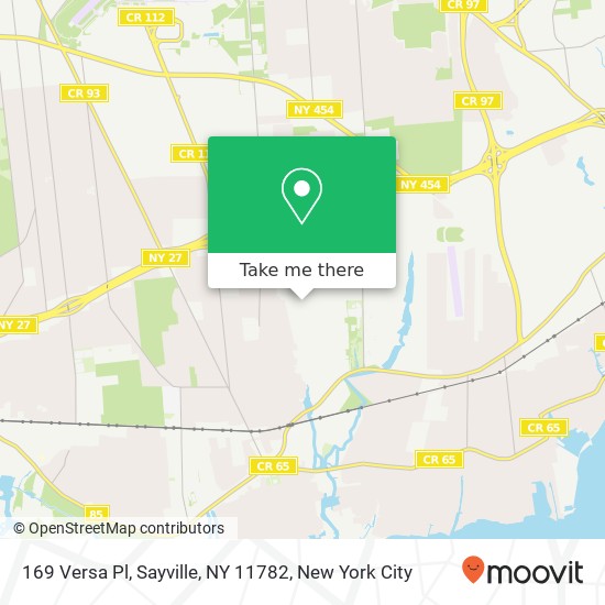 Mapa de 169 Versa Pl, Sayville, NY 11782