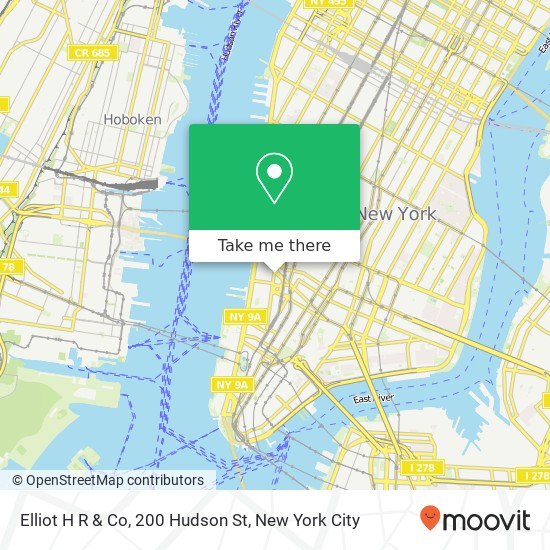 Mapa de Elliot H R & Co, 200 Hudson St