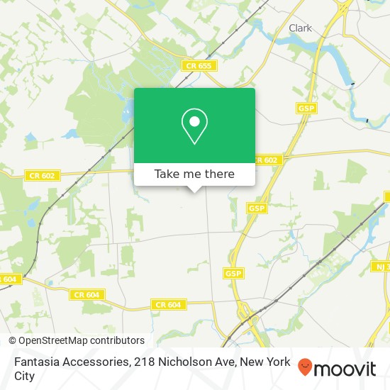 Mapa de Fantasia Accessories, 218 Nicholson Ave