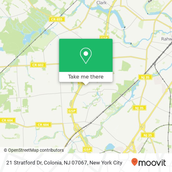 21 Stratford Dr, Colonia, NJ 07067 map