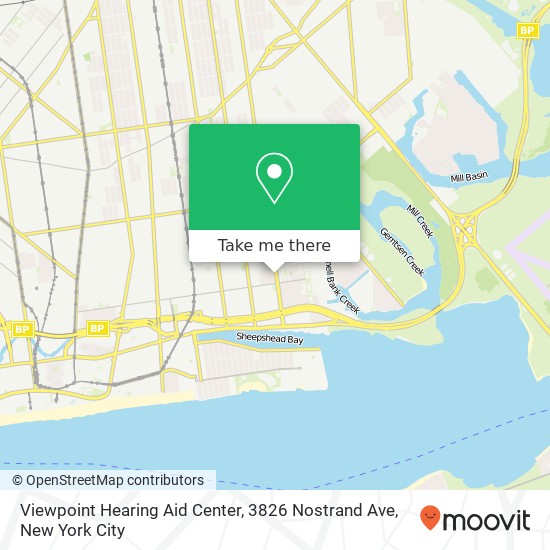 Mapa de Viewpoint Hearing Aid Center, 3826 Nostrand Ave