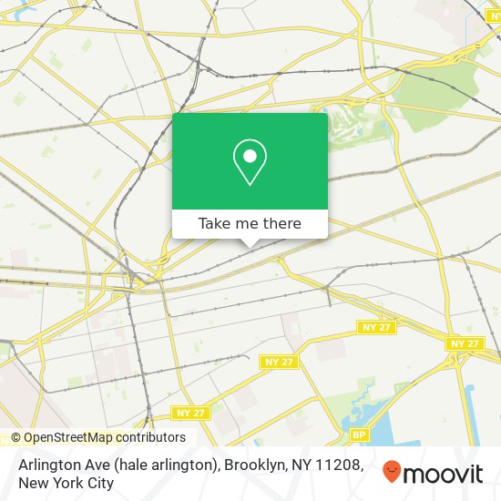 Arlington Ave (hale arlington), Brooklyn, NY 11208 map