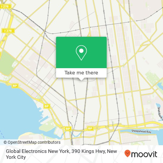 Global Electronics New York, 390 Kings Hwy map