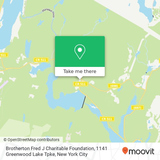 Mapa de Brotherton Fred J Charitable Foundation, 1141 Greenwood Lake Tpke