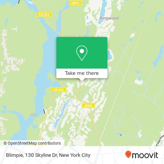 Mapa de Blimpie, 130 Skyline Dr