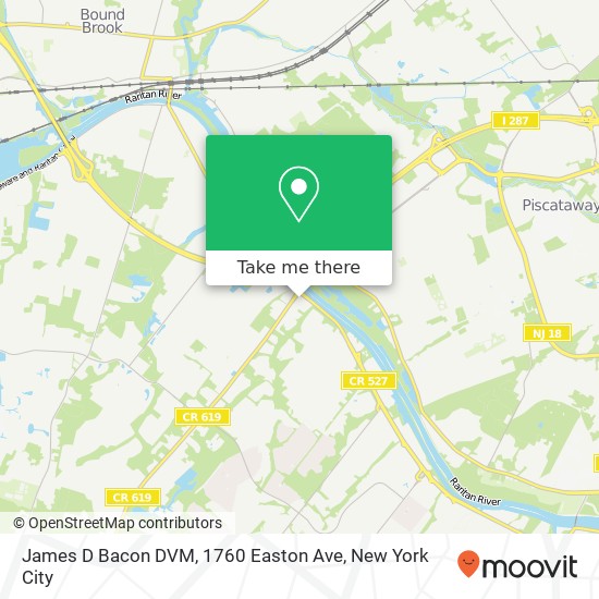 Mapa de James D Bacon DVM, 1760 Easton Ave