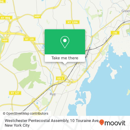 Mapa de Westchester Pentecostal Assembly, 10 Touraine Ave