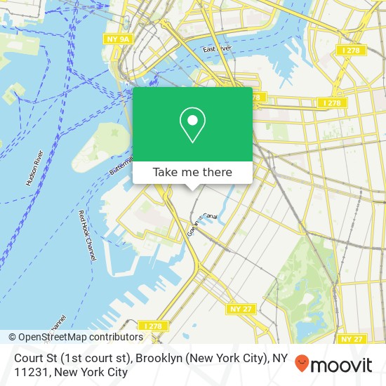 Mapa de Court St (1st court st), Brooklyn (New York City), NY 11231