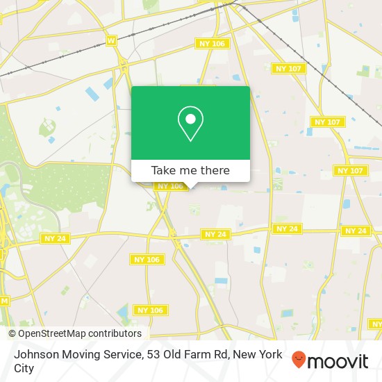 Mapa de Johnson Moving Service, 53 Old Farm Rd