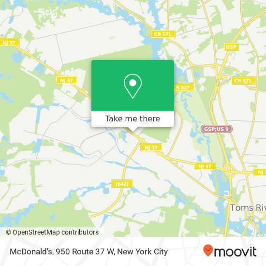 Mapa de McDonald's, 950 Route 37 W