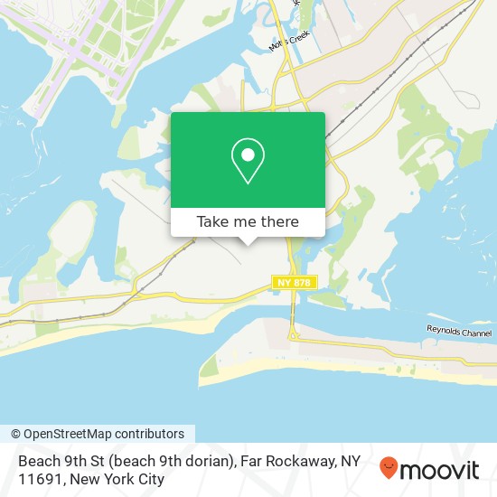 Mapa de Beach 9th St (beach 9th dorian), Far Rockaway, NY 11691