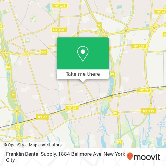 Mapa de Franklin Dental Supply, 1884 Bellmore Ave