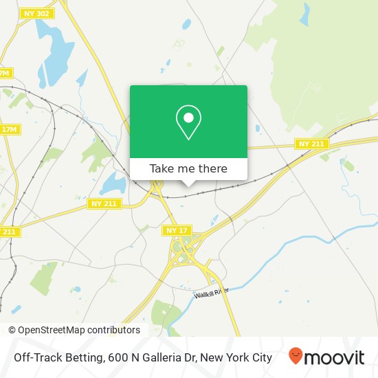 Mapa de Off-Track Betting, 600 N Galleria Dr