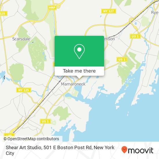 Shear Art Studio, 501 E Boston Post Rd map
