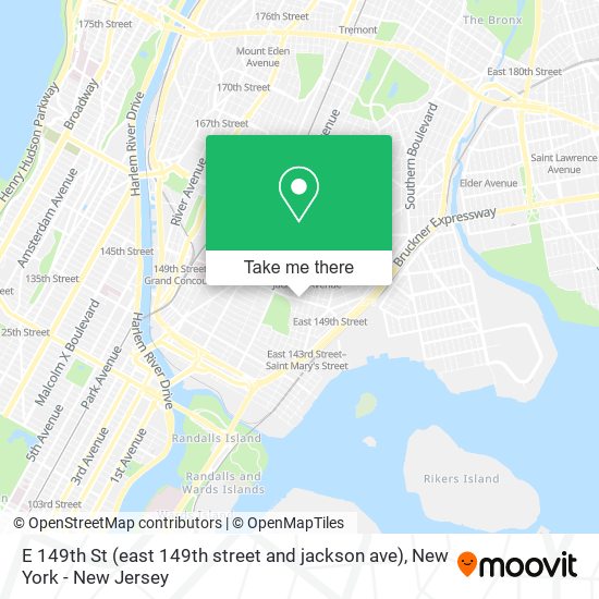 Mapa de E 149th St (east 149th street and jackson ave)