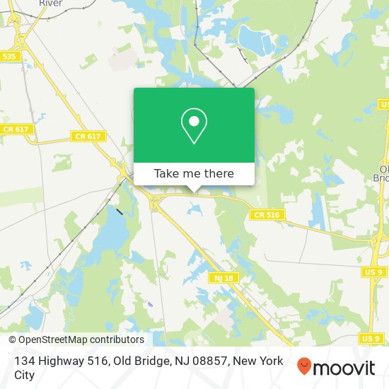 Mapa de 134 Highway 516, Old Bridge, NJ 08857