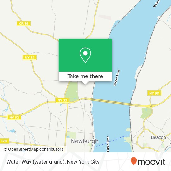 Mapa de Water Way (water grand), Newburgh, NY 12550