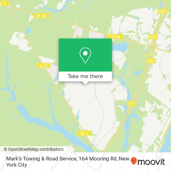 Mark's Towing & Road Service, 164 Mooring Rd map