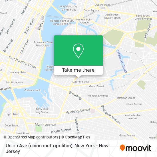 Union Ave (union metropolitan) map