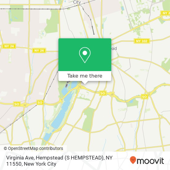 Mapa de Virginia Ave, Hempstead (S HEMPSTEAD), NY 11550