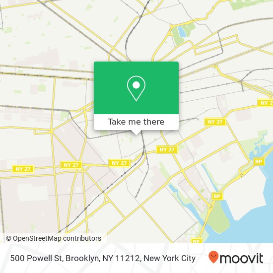 Mapa de 500 Powell St, Brooklyn, NY 11212