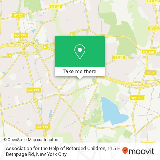 Mapa de Association for the Help of Retarded Children, 115 E Bethpage Rd