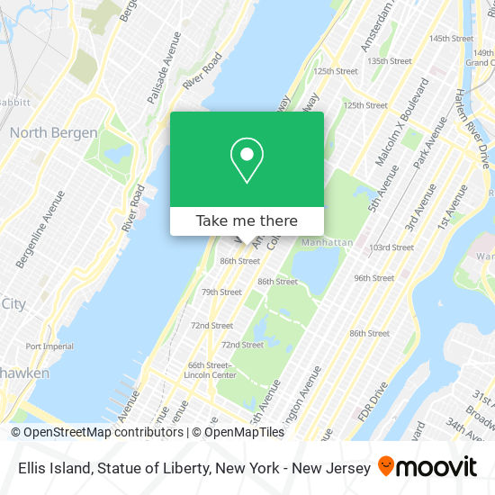 Mapa de Ellis Island, Statue of Liberty