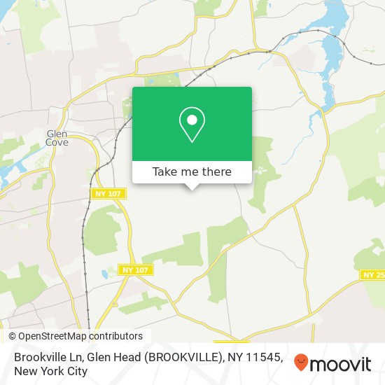 Mapa de Brookville Ln, Glen Head (BROOKVILLE), NY 11545