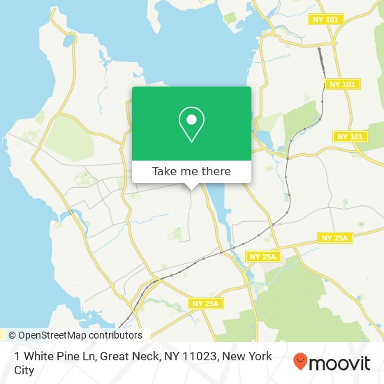 Mapa de 1 White Pine Ln, Great Neck, NY 11023