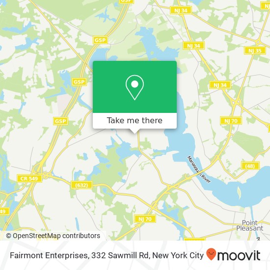 Fairmont Enterprises, 332 Sawmill Rd map